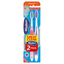 Wisdom Medium Toothbrushes 2pk