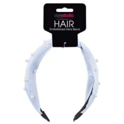Style Studio Embellished Headband - Blue -Pure Glow Deals Store 352764 style studio embellished alice headband blue pearl knot