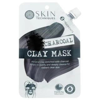 Skin Techniques Clay Face Mask - Charcoal 1 Skin Techniques Clay Face Mask - Charcoal