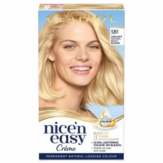 Clairol Nice'n Easy Creme Permanent Hair Dye - SB1 Ultra Light Natural Beach Blonde 1 Clairol Nice'n Easy Creme Permanent Hair Dye - SB1 Ultra Light Natural Beach Blonde