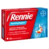 Rennie Peppermint Heartburn & Indigestion Relief Chewable Tablets 36pk