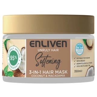 Enliven Softening 3-in-1 Hair Mask 350ml - Coconut & Macadamia 1 Enliven Softening 3-in-1 Hair Mask 350ml - Coconut & Macadamia
