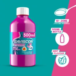 Gaviscon Double Action 500ml - Mint 8 Gaviscon Double Action 500ml - Mint -Pure Glow Deals Store 384992 gaviscon 500ml double action mint liquid 2