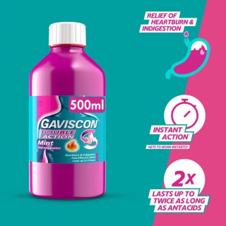 Gaviscon Double Action 500ml - Mint 5 Gaviscon Double Action 500ml - Mint - Image 5