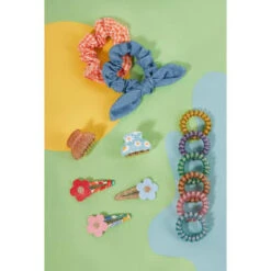 Ella Style Scrunchies 2pk - Blue & Gold -Pure Glow Deals Store 385596 ella style hair accessories 5