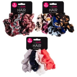 Style Studio Hair Scrunchies 5pk - Gold Stars -Pure Glow Deals Store 390087 5pk style studio hair scrunchies group